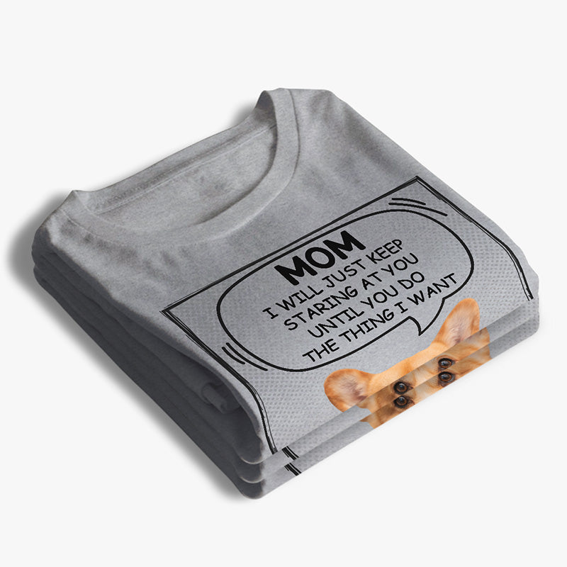Photo personnalisée « Nous continuerons à vous regarder » - T-shirt unisexe personnalisé pour chien, sweat à capuche, sweat-shirt - Cadeau pour les propriétaires d'animaux et les amoureux des animaux