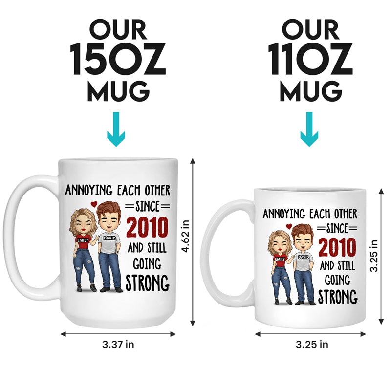 Growing Old Together Stay Young At Heart - Couple Personalized Custom Mug - Gift For Husband Wife, Anniversary