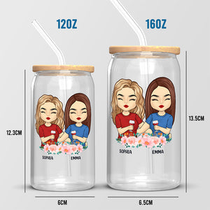 Notre amitié est infinie - Tasse en verre personnalisée pour meilleure amie, tasse à café glacé - Cadeau pour meilleures amies, meilleures amies, sœurs