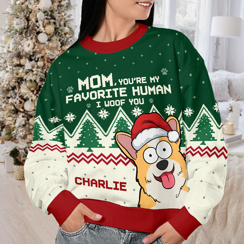 Chaque jour est une bonne journée avec un chien - Sweat-shirt personnalisé pour chien - Pull en laine unisexe - Cadeau de Noël pour les propriétaires et les amoureux des animaux