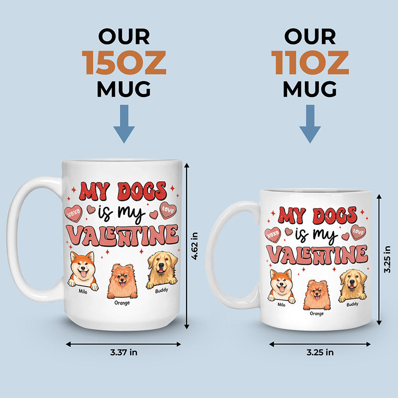 Mes animaux sont ma Saint-Valentin ! Mug personnalisé pour chien et chat ! Cadeau pour les propriétaires et les amoureux des animaux.