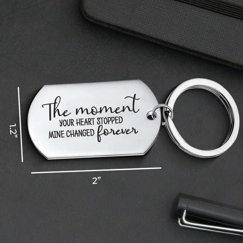 Le moment où votre cœur s'est arrêté - Porte-clés personnalisé - Cadeau pour couple, mari et femme