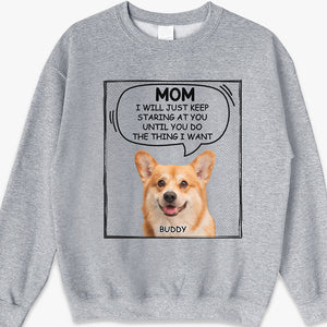 Photo personnalisée « Nous continuerons à vous regarder » - T-shirt unisexe personnalisé pour chien, sweat à capuche, sweat-shirt - Cadeau pour les propriétaires d'animaux et les amoureux des animaux