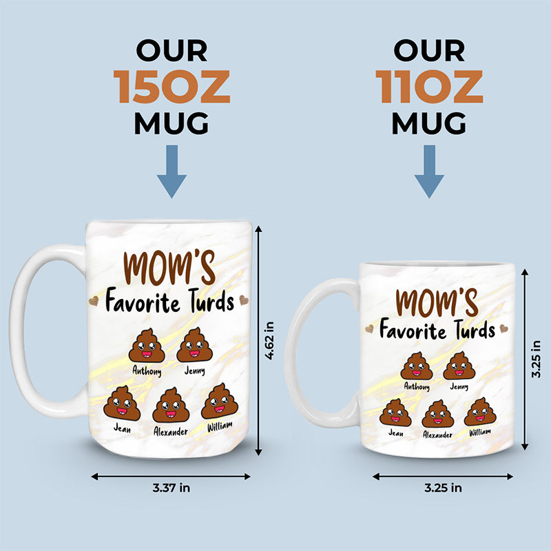 Les crottes préférées de maman - Cadeau pour maman, grand-mère - Mug personnalisé
