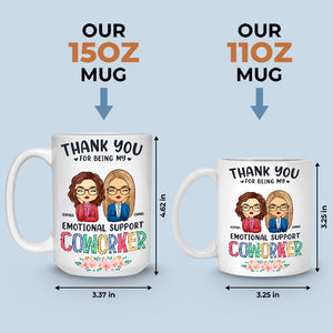 Merci d'être mon thérapeute bénévole - Tasse personnalisée pour collègue - Cadeau pour collègues, amis de travail, collègues