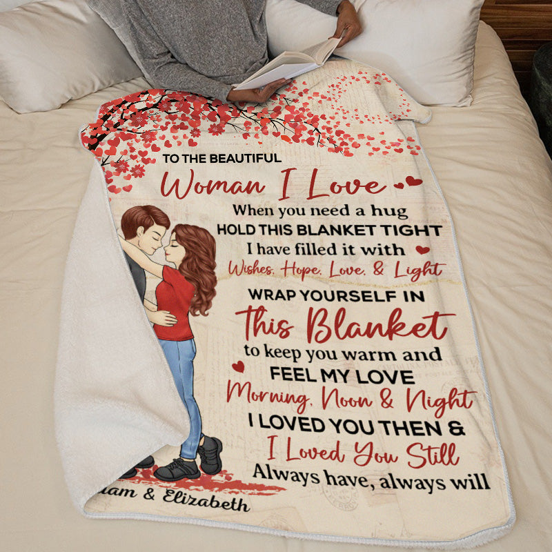 Enveloppez-vous dans cette couverture pour vous garder au chaud - Couverture personnalisée pour couple - Cadeau pour mari et femme, anniversaire