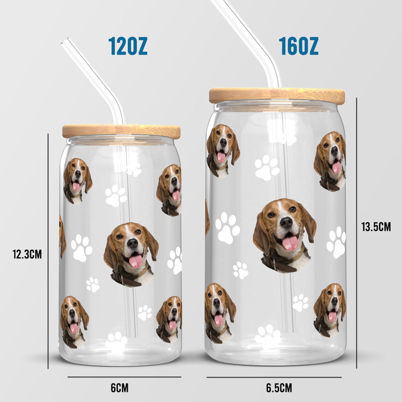 Les animaux de compagnie personnalisés rendent la vie plus agréable ! Tasse en verre personnalisée pour chien et chat, tasse à café glacé ! Cadeau pour propriétaires et amoureux des animaux.