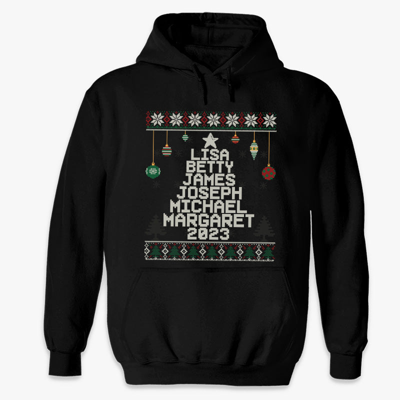 Mon sapin de Noël, mon amour - T-shirt unisexe personnalisé, sweat à capuche, sweat-shirt - Cadeau de Noël pour les membres de la famille