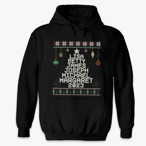 Mon sapin de Noël, mon amour - T-shirt unisexe personnalisé, sweat à capuche, sweat-shirt - Cadeau de Noël pour les membres de la famille
