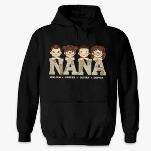 Une grand-mère chanceuse - T-shirt unisexe personnalisé, sweat à capuche, sweat-shirt - Cadeau d'anniversaire pour maman, grand-mère
