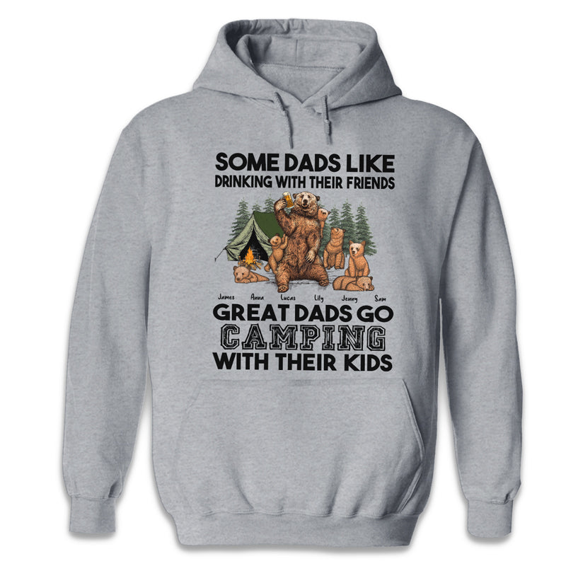 Les papas formidables campent avec leurs enfants - T-shirt unisexe personnalisé