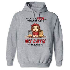 Je suis juste le serviteur de mon chat - T-shirt unisexe personnalisé, sweat à capuche, sweat-shirt - Cadeau pour les propriétaires d'animaux de compagnie, les amoureux des animaux