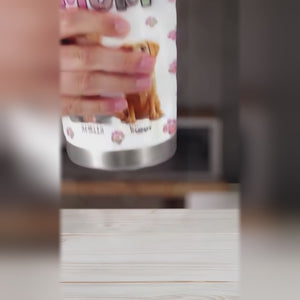 Maman à fourrure, toujours aimée - Gobelet personnalisé avec effet gonflable 3D imprimé pour chien et chat - Cadeau pour propriétaires et amoureux des animaux