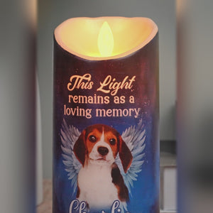 Photo personnalisée « Notre fidèle compagnon pour toujours » - Bougie LED personnalisée commémorative - Cadeau de condoléances, cadeau de Noël pour les propriétaires d'animaux et les amoureux des animaux