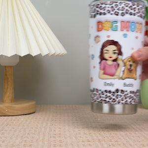 The Best Therapist Has Fur And Four Legs - Dog & Cat Personalized Custom 3D Inflated Effect Printed Tumbler - Christmas Gift For Pet Owners, Pet Lovers