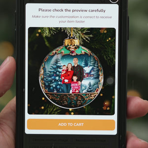 Photo personnalisée « La meilleure partie de Noël » - Décoration familiale personnalisée - Acrylique en forme personnalisée - Cadeau de Noël pour les membres de la famille