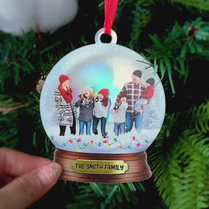 Photo personnalisée à Noël, tous les chemins mènent à la maison - Décoration holographique personnalisée pour la famille - Cadeau de Noël pour les membres de la famille