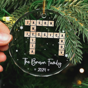 Envoi d'amour et de réconfort en cette période difficile - Décoration de Noël personnalisée en forme de cercle en verre - Cadeau pour les membres de la famille