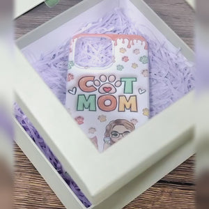La route vers mon cœur est remplie d'empreintes de pattes - Coque de téléphone transparente personnalisée avec effet gonflable 3D pour chien et chat - Cadeau pour propriétaires d'animaux et amoureux des animaux