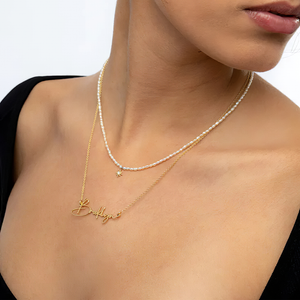 Tu es mon amour, mon tout - Collier personnalisé en forme de cœur minimaliste avec nom en forme de texte - Cadeau d'anniversaire pour femme, anniversaire, fiançailles, mariage, cadeau de mariage