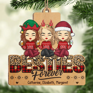 Nous serons amis pour toujours, tu en sais trop - Ornement personnalisé Bestie - Forme personnalisée en bois - Cadeau de Noël pour les meilleurs amis, BFF, sœurs