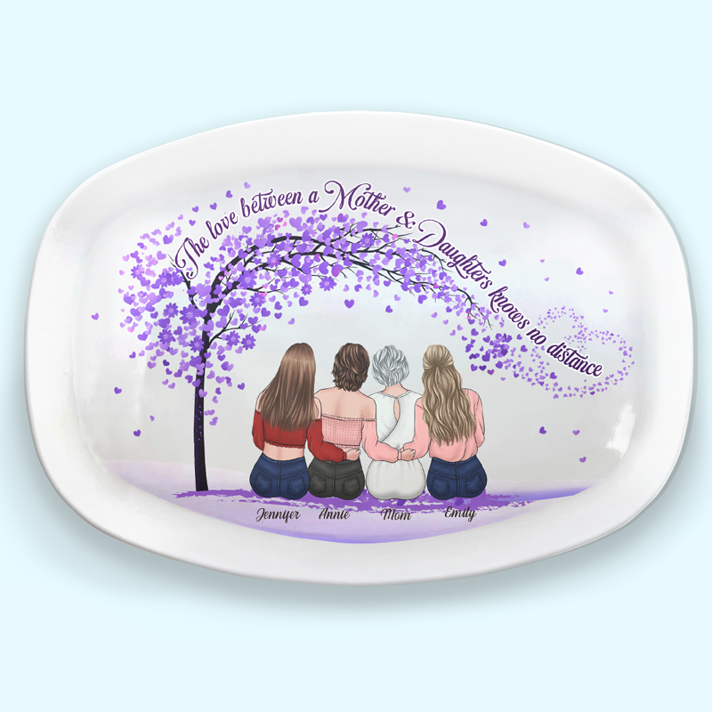 L'amour éternel entre nous - Plateau personnalisé pour la famille - Cadeau d'anniversaire pour maman