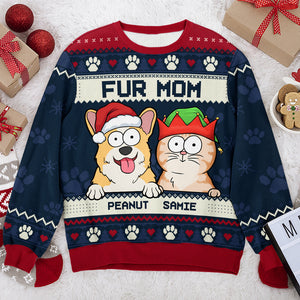 Aucune tenue n'est complète sans poils de chien - Sweat-shirt moche personnalisé pour chien et chat - Pull en laine unisexe - Cadeau de Noël pour propriétaires et amoureux des animaux