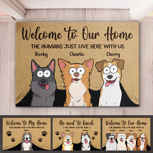 Humain, nous savons que tu es là - Tapis décoratif personnalisé pour chien - Cadeau pour les propriétaires d'animaux et les amoureux des animaux