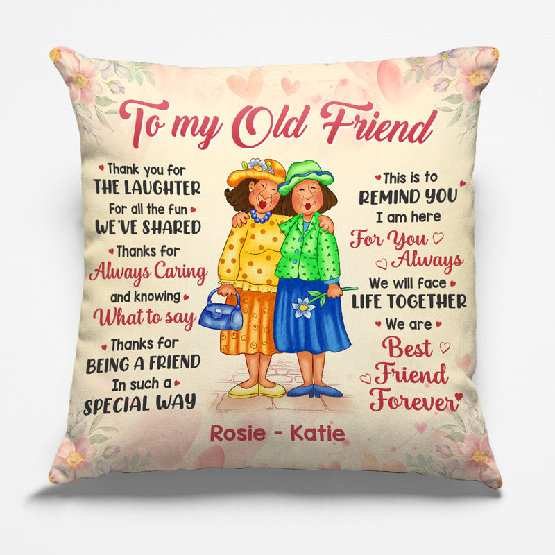 Je suis toujours là pour toi - Coussin personnalisé Bestie - Cadeau pour meilleures amies, BFF, sœurs