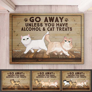 Partez à moins d'avoir quelque chose - Tapis décoratif personnalisé pour chat - Cadeau pour propriétaires d'animaux et amoureux des animaux