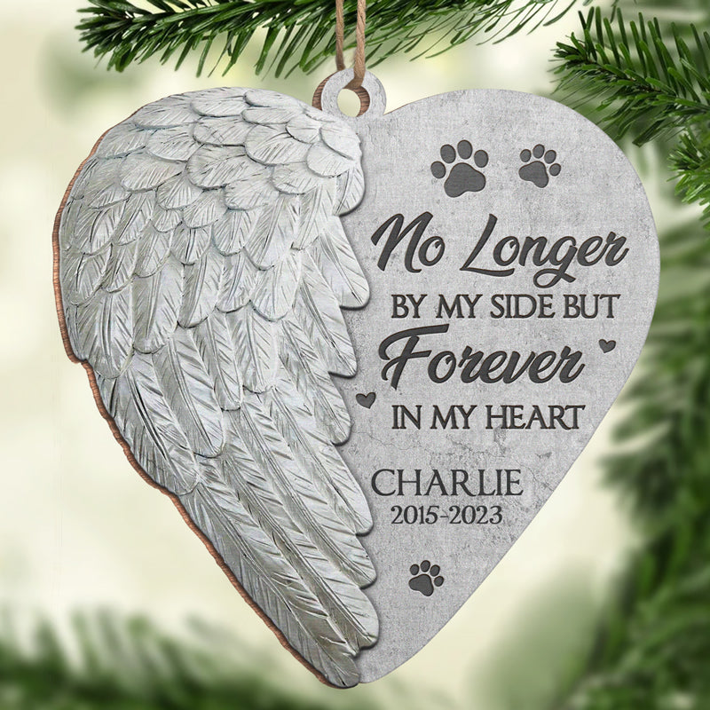 Tu as été mon au revoir le plus difficile - Ornement commémoratif personnalisé en forme de cœur en bois - Cadeau de Noël, cadeau de condoléances pour les propriétaires d'animaux de compagnie et les amoureux des animaux