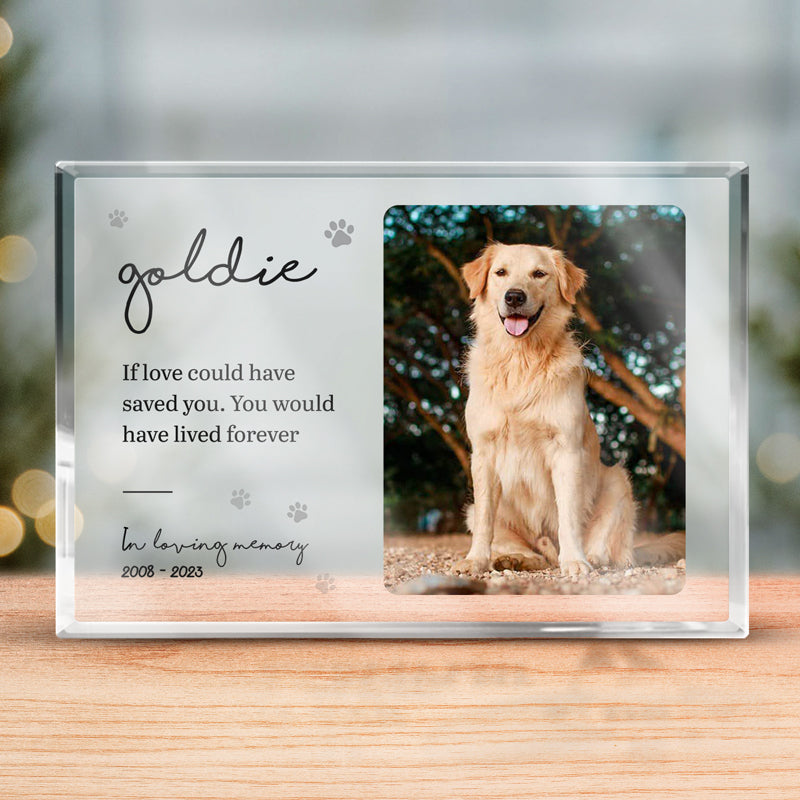 Photo personnalisée « Il y a un paradis dans notre maison » – Plaque commémorative rectangulaire en acrylique personnalisée – Cadeau de condoléances, cadeau pour les propriétaires d'animaux de compagnie et les amoureux des animaux