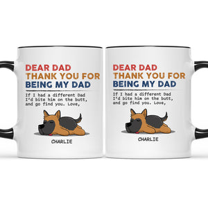 Merci d'être mon père - Mug personnalisé avec accents pour chien - Fête des pères, fête des mères, cadeau pour les propriétaires d'animaux de compagnie, amoureux des animaux