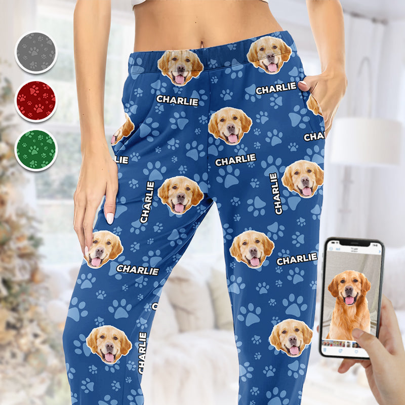 Pyjama personnalisé avec photo de moi et de mon meilleur ami - Pantalon de pyjama personnalisé avec photo de visage pour chien et chat - Nouveauté, cadeau de Noël pour les propriétaires d'animaux et les amoureux des animaux