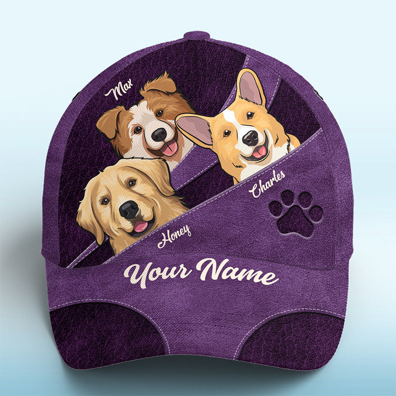 Les chiens les plus cool du monde - Casquette personnalisée pour chien, casquette classique à imprimé intégral - Cadeau pour propriétaires et amoureux des animaux