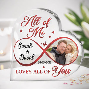 Photo personnalisée Dieu savait que mon cœur avait besoin de toi - Plaque acrylique personnalisée en forme de cœur pour couple - Cadeau pour mari et femme, anniversaire