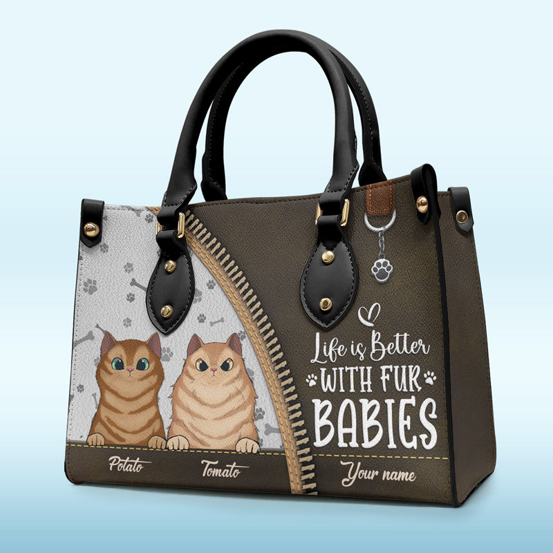 Les bisous de chien réparent tout - Sac à main en cuir personnalisé pour chien - Cadeau pour propriétaires et amoureux des animaux