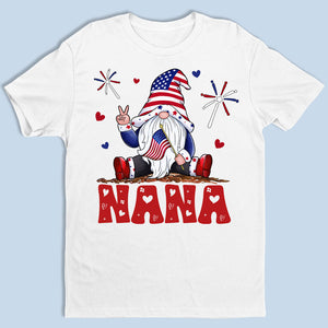 Joyeux Noël Gnome - T-shirt, sweat à capuche, sweat-shirt unisexe personnalisé pour la famille - 4 juillet, cadeau d'anniversaire pour grand-mère