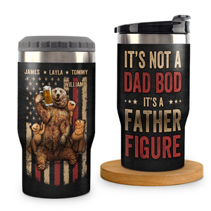 It's A Father Figure - Family Personalized Custom Can Cooler - Father's Day, Birthday Gift For Dad