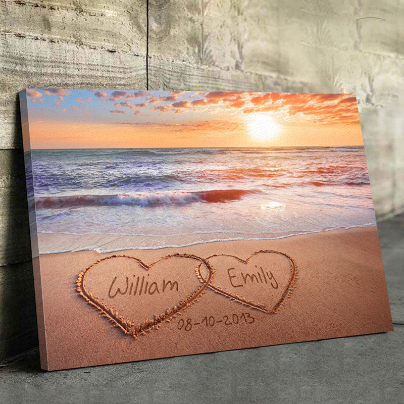 Tu es tout pour moi - Toile horizontale personnalisée pour couple - Cadeau pour mari et femme, anniversaire