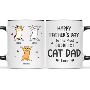 Le papa chat le plus parfait de tous les temps - Mug personnalisé avec motif chat - Fête des pères, cadeau pour les propriétaires d'animaux et les amoureux des animaux