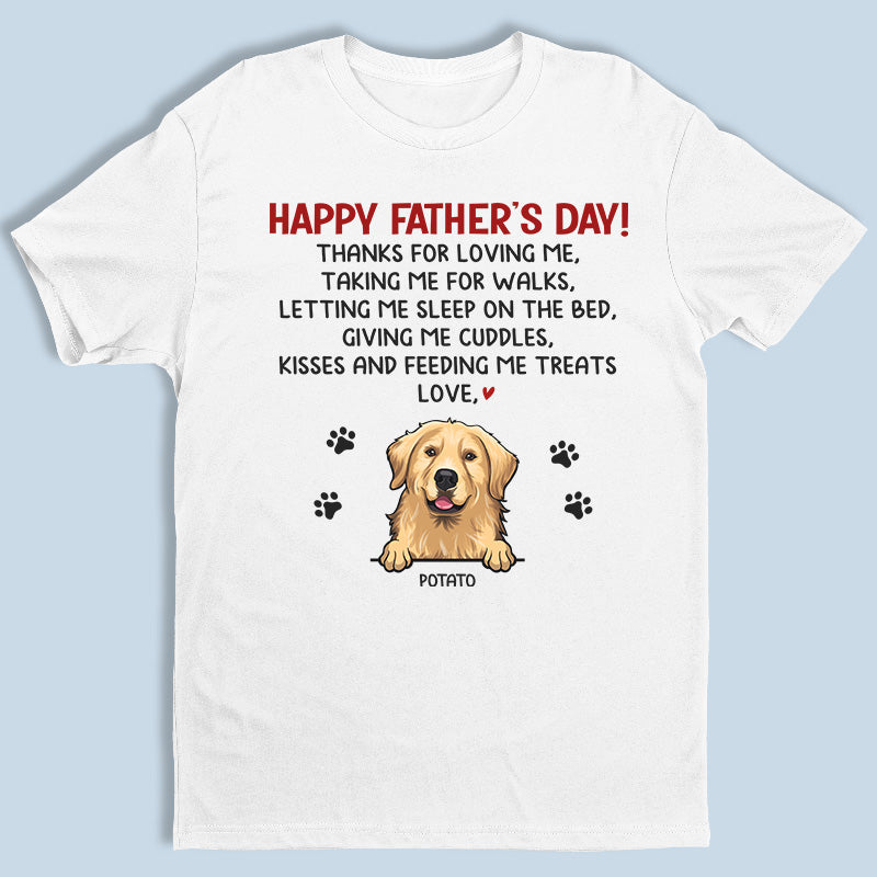 Merci de nous avoir embrassés et nourris ! T-shirt unisexe personnalisé, sweat à capuche, sweat-shirt, cadeau pour la fête des pères, pour les propriétaires d'animaux et les amoureux des animaux.