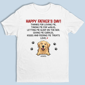Merci de nous avoir embrassés et nourris ! T-shirt unisexe personnalisé, sweat à capuche, sweat-shirt, cadeau pour la fête des pères, pour les propriétaires d'animaux et les amoureux des animaux.