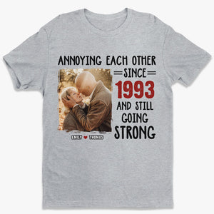 Photo personnalisée « Nous nous ennuyons toujours » - T-shirt, sweat à capuche et sweat-shirt unisexe personnalisé pour couple - Cadeau pour mari et femme, anniversaire