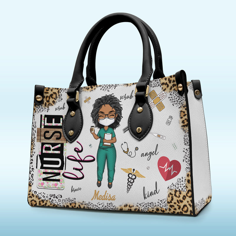 Vous êtes mes héros - Sac à main en cuir personnalisé pour infirmière - Cadeau d'appréciation, de remerciement, de vie d'infirmière, de vie de médecin
