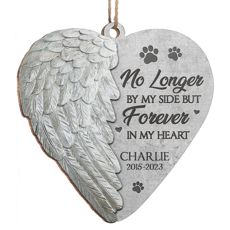 Tu as été mon au revoir le plus difficile - Ornement commémoratif personnalisé en forme de cœur en bois - Cadeau de Noël, cadeau de condoléances pour les propriétaires d'animaux de compagnie et les amoureux des animaux