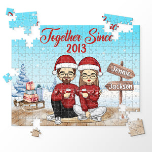 We Go Together Like Copy And Paste - Couple Personalized Custom Jigsaw Puzzle - Christmas Gift For Husband Wife, Anniversary