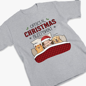 Chemise de nuit officielle de Noël - T-shirt unisexe personnalisé pour chien et chat, sweat à capuche, sweat-shirt - Cadeau de Noël pour propriétaires et amoureux des animaux