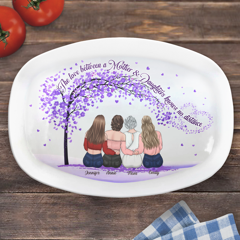 L'amour éternel entre nous - Plateau personnalisé pour la famille - Cadeau d'anniversaire pour maman