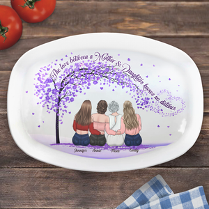 L'amour éternel entre nous - Plateau personnalisé pour la famille - Cadeau d'anniversaire pour maman